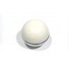 Pomello leva marce bianco con anello cromato