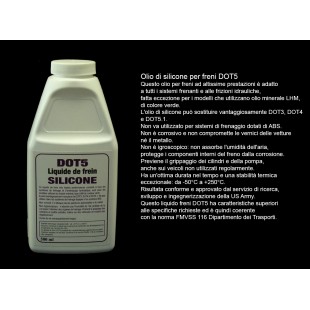 140sil05 Olio freni DOT 5 silicone (0,5 litri)