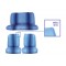 Kit rivestimenti anteriori separati + panca posteriore fissa righe blu (angolo retto) 