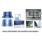 Kit rivestimenti anteriori separati + panca posteriore RECLINABILE righe blu (angolo retto) 