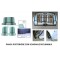 Kit rivestimenti anteriori separati + panca posteriore RECLINABILE righe verdi (angolo retto) 