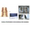 Kit rivestimenti anteriori separati + panca posteriore RECLINABILE righe rosse (angolo retto) 