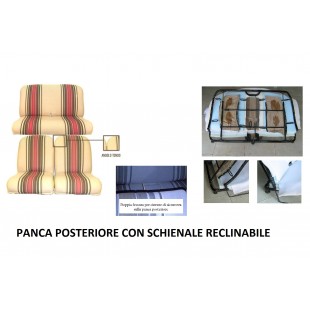 2805r rivestimenti panca reclinabile righe rosse angolo tondo