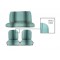 Kit rivestimenti anteriori separati + panca posteriore fissa righe verdi (angolo tondo) 