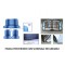 Kit rivestimenti anteriori separati + panca posteriore RECLINABILE righe blu (angolo tondo) 
