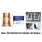 Kit rivestimenti panca anteriore + panca posteriore RECLINABILE beige righe rosse