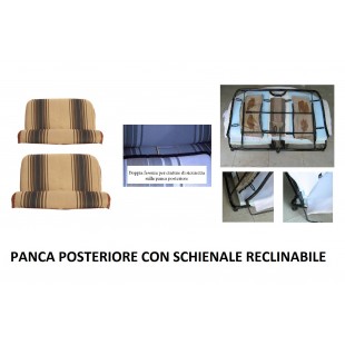 2810r rivestimenti due panche righe marroni RECLINABILE