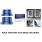 Kit rivestimenti panca anteriore + panca posteriore RECLINABILE righe blu