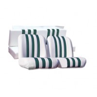 3832 Kit rivestimenti skai bianco a righe verdi mehari