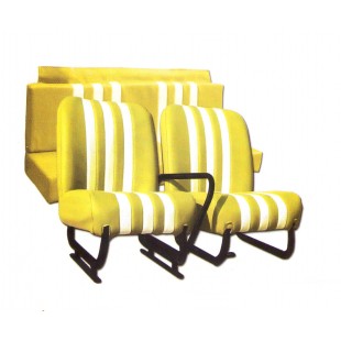 3848 Kit sedilimehari skai giallo righe bianche