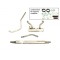 KIT scarico con finale corto + KIT fissaggio (art.171b-172-173-174-176) motore 602cc WALKER