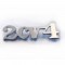 Monogramma 2CV4 in plastica cromata lungh. 85mm