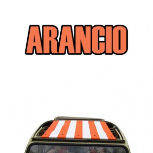 1663 Tenda capote parasole righe bianche-arancio 2CV6