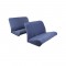 Kit rivestimenti panca ant.+post. scacchiera blu (tessuto q. inf.)