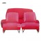 4808 Kit 2 sedili singoli + panca posteriore AMI6 Club Rosso diamante (non ribaltabili)