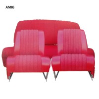 4808 Kit 2 sedili singoli + panca posteriore AMI6 Club Rosso diamante (non ribaltabili)