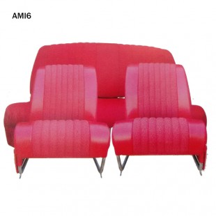 4808 Kit 2 sedili singoli + panca posteriore AMI6 Club Rosso diamante (non ribaltabili)
