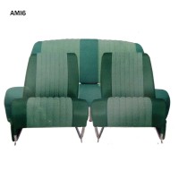 4810 Kit 2 sedili singoli + panca posteriore AMI6 Club Verde diamante (non ribaltabili)