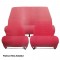 4814 Kit 2 sedili singoli + panca posteriore AMI8 Rosso diamante