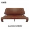 Rivestimento panca posteriore MARRONE perforato AMI8 ribaltabile