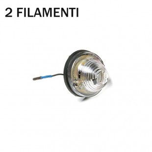 5210 Freccia/faro bianca con supporto lampada 2 filamenti
