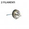 Faro completo posteriore BIANCO con supporto lampada 2 filamenti