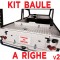 5503 Sportello baule superiore Mehari per creazione bauletto posteriore BIANCO a RIGHE (accessori inclusi)