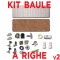 5503 Sportello baule superiore Mehari per creazione bauletto posteriore BIANCO a RIGHE (accessori inclusi)
