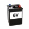 Batteria classica quadrata come d'epoca 6V 84A
