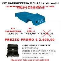 PR3598 Promo kit plastiche completo Mehari Azzurro ESKI nuovo modello + sedili