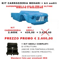 PR3597 Promo kit plastiche completo Mehari Azzurro ESKI vecchio modello + sedili