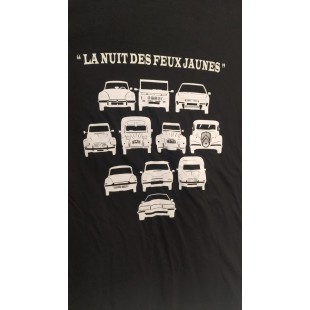 Tshirt "Notte dei fari gialli" Auto con fari fosforescenti