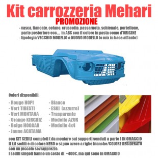 PR3597 Promo kit plastiche completo Mehari Azzurro ESKI vecchio modello + sedili
