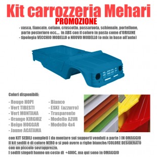 PR3598 Promo kit plastiche completo Mehari Azzurro ESKI nuovo modello + sedili
