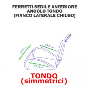 Ferretti sedile angolo tondo (diam.4mm x 3 pezzi)