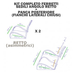 855 Ferretti kit anteriori retto + panca posteriore