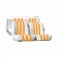 Kit rivestimenti sedili anteriori + posteriore Mehari skai bianco a righe Arancio