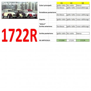 1722R Decalcomania Dolly bianco / rosso vallelunga SECONDA+TERZA SERIE con scritte "Dolly"