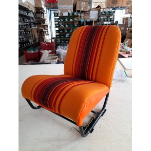 2829r Kit rivestimenti sedili ant. angolo tondo + panca post. Schienale reclinabile righe arancio (nostra produzione)