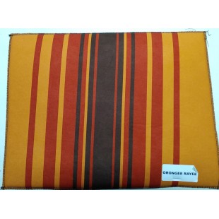 2831r Kit rivestimenti panca ant.+post. Schienale reclinabile righe arancio (nostra produzione)